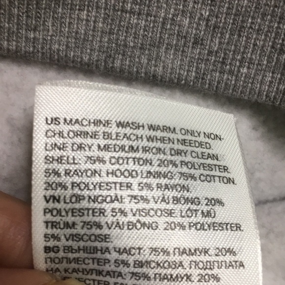 H&M Divide, pull over, gray, long sleeve, Hooded sweatshirt,Size medium - Picture 10 of 10